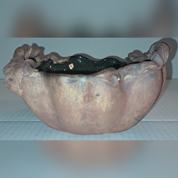 Terrafirma Ellen Evans Bowl Large Leaves & Handles 1996 Signed - Picture 5 of 12